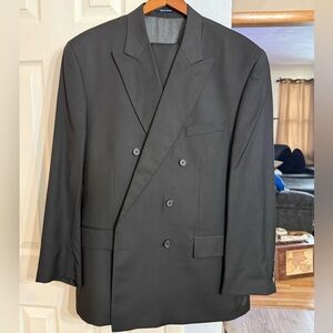 Classic Black Ralph Lauren Double-Breasted Men's suit set size 46R